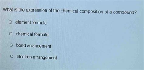 What Is the Expression of the Chemical Composition of a Compound? – A Detailed Exploration